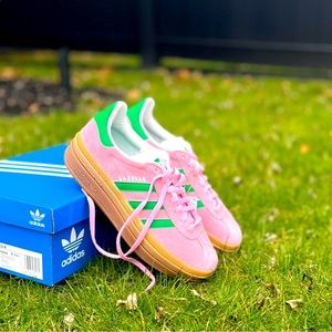 Brand new adidas original Gazelle Bold True Pink Green -Size 6.5 Never worn